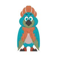 une jolie oiseau avec vif et content couleurs vecteur illustration