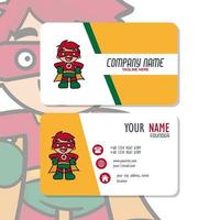 graphique vectoriel de conception de carte de visite, avec logo tomate mascotte mignon