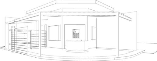 3d illustration du projet de construction vecteur