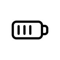 batterie icône dans branché plat style isolé sur blanc Contexte. batterie silhouette symbole pour votre site Internet conception, logo, application, ui. vecteur illustration, eps10.