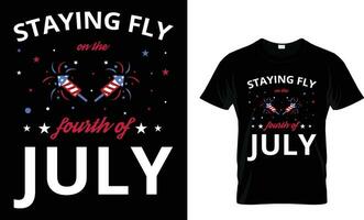 Quatrième de juillet - 4e de juillet vecteur conception, illustration pour impressions sur tee-shirts.