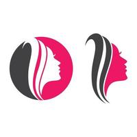 logo de coiffure et de salon de beauté vecteur