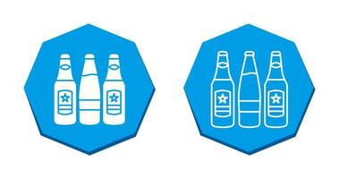 icône de vecteur de bouteilles de bière