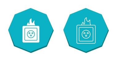 feu unique dans l'icône de vecteur de douille