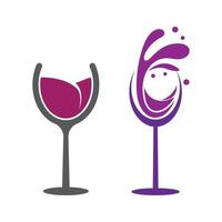 illustration d'images de logo de vin vecteur