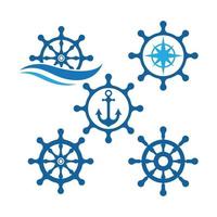 illustration des images du logo du navire de direction vecteur