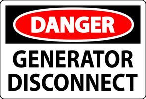 danger signe Générateur déconnecter vecteur