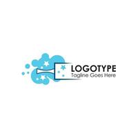 gratuit nettoyage logo nettoyeur nettoyer logotype bâtiment la lessive logo modèle vecteur