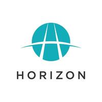horizon logo avec le lettre h abstrait vecteur
