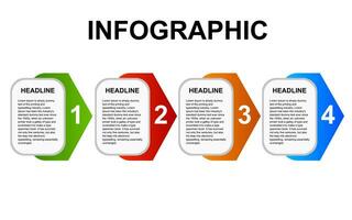 infographie modèle conception avec 4 pas. infographie conception pour présentations, bannières, infographies et affiches vecteur