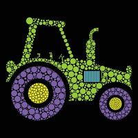 content point journée international point journée mignonne point tracteur pour des gamins homme femme T-shirt vecteur