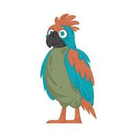 une jolie oiseau avec vibrant et content couleurs vecteur illustration