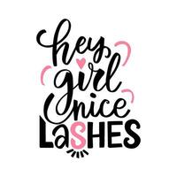 cils qquote. calligraphie phrase pour filles, femme, beauté salon, fouetter extensions fabricant vecteur