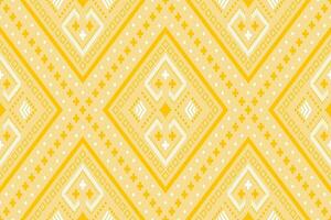 Jaune millésimes traverser point traditionnel ethnique modèle paisley fleur ikat Contexte abstrait aztèque africain indonésien Indien sans couture modèle pour en tissu impression tissu robe tapis rideaux et sarong vecteur