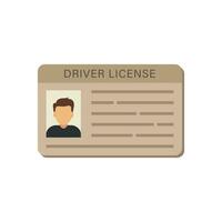 chauffeur Licence icône dans plat style. id carte vecteur illustration sur isolé Contexte. la personne document signe affaires concept.