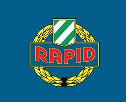 sk rapide wien club symbole logo L'Autriche ligue Football abstrait conception vecteur illustration avec bleu Contexte