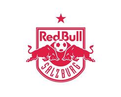 rouge taureau Salzbourg club logo symbole rouge L'Autriche ligue Football abstrait conception vecteur illustration