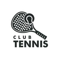 ancien pagayer tennis club logo avec Balle pagayer icône vecteur