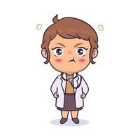 chibi kawaii doctor vector character design