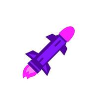 missile balistique, art vectoriel