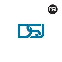 lettre dj monogramme logo conception vecteur