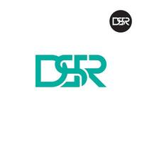 lettre DSR monogramme logo conception vecteur