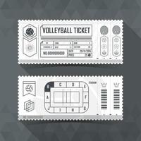 conception d'élément moderne de carte de billet de volley-ball. illustration vectorielle vecteur