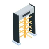 tourniquet entrée moderne style isométrique illustration vecteur