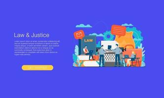 jugement juridique illustration vectorielle concept template background design peut être utilisé pour la présentation web banner ui ux landing page vecteur