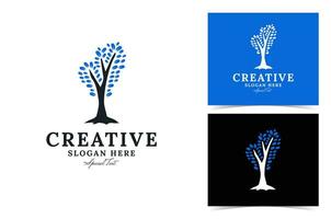 Créatif arbre logo vecteur conception, parfait pour entreprise logo ou l'image de marque.