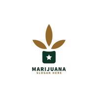cannabis logo template design icône vector illustration.