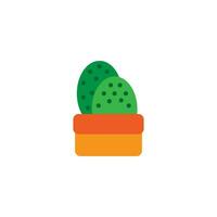 vecteur illustration de cactus plante dans pot sur blanc Contexte