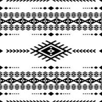 abstrait géométrique ethnique illustration conception dans noir et blanche. sans couture Bande modèle de Oriental tribal. motif conception pour textile. vecteur