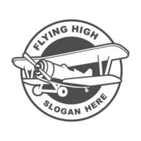 en volant avion modèle mascotte logo vecteur