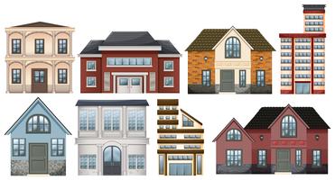 Différents modèles de bâtiments vecteur