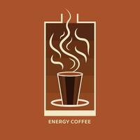 branché plat café café icône logo vecteur illustration