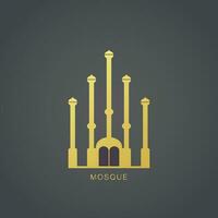 élégant mosquée logo icône concept idée vecteur illustration