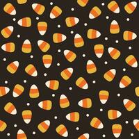 bonbons blé Halloween sans couture modèle. est idéal pour bébé ou bambin fille tissu, cadeau emballage, fête décoration vecteur