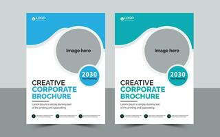 Créatif entreprise brochure couverture conception. vecteur