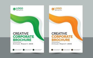 Créatif entreprise brochure couverture conception. vecteur
