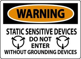 avertissement signe statique sensible dispositifs faire ne pas entrer sans pour autant mise à la terre dispositifs vecteur