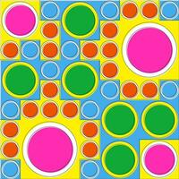 Contexte abstrait géométrique cercle pop art rétro vecteur coloré