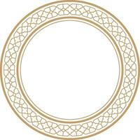 chinois d'or cercle Cadre décoratif conception. vecteur
