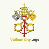 Vatican ville logo vecteur