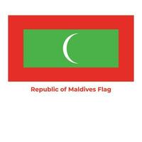 le Maldives drapeau vecteur