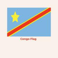 le Congo drapeau vecteur