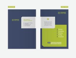 conception de la couverture de la brochure commerciale ou rapport annuel et couverture du profil de l'entreprise ou couverture du livret et du catalogue vecteur