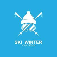 ski logo vecteur icône illustration conception