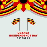 vecteur illustration de Ouganda indépendance jour, célèbre chaque année sur 9 octobre.