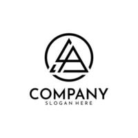 triangulaire sa ou comme des lettres logo vecteur. simple, minimal et moderne. adapté pour tout industriel entreprise. vecteur